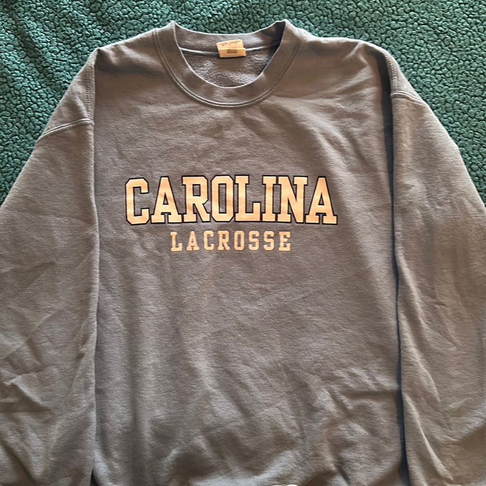 blue carolina lax crew neck